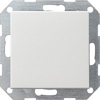 Переключатель самовозвратный без рамки Gira System55 1-кл. проходной 10А белый матовый